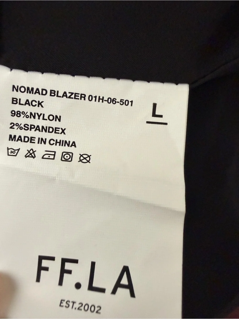 FF.LA Five Four Los Angeles Men’s Nomad Blazer Black Size L NWT(A817)